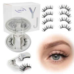 Soft Magnetic Eyelashes with Applicator No Glue Needed Reusable Natural looking Lashes Soft Magnetic False Eyelashes