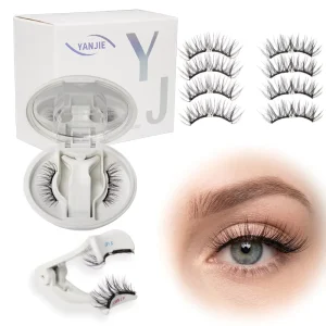 Soft Magnetic Lashes with Applicator No Glue Needed Magnetic Lashes Natural Look Reusable Soft False Eyelashes for Eyes