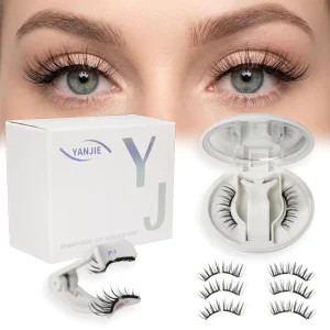 Soft Magnetic Quantum Synthetic Eyelash Set with Applicator Box and Mirror Eyelash Case Reusable Soft Magnetic False Lashes