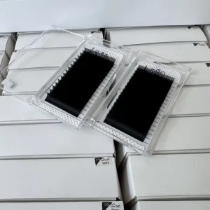 Soft Matte Black Flat Eyelash Extension 0.15mm DD Curl Flat Volume Lashes Split Tip Lashes