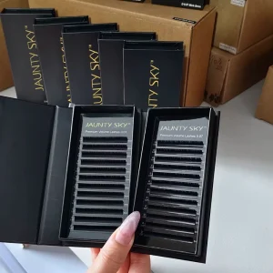 Soft Matte Black Lash Extension 0.03 D Curl Volume Eyelashes Mixed Cashmere Lash Trays