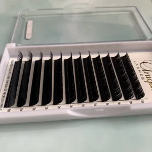 Soft Matte Black Mega Volume Lashes 0.03 0.05 0.07 0.15mm Easy Fanning PBT Eyelash Extension