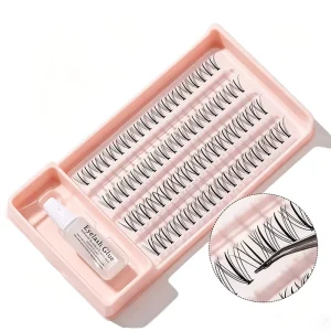 Soft Mink Hand tied Dramatic Cat Eye Bulk Pack Cluster Lashes for Night Parties and Fashionable Festival Appearances