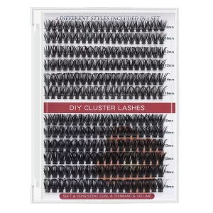 Soft Natural Matte DIY Segment Lash Cluster Kit Handmade Eyelash Private Label Individual and Cluster Volume Lashes