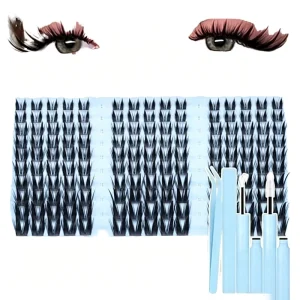 Soft Sparse Natural Cluster Lashes Matte Black Simple Texture Office Commute Light Fresh Daily Styling