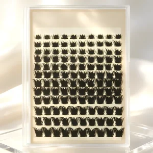 Soft Thin Band Mixed Length Diy Grafting Waterproof Long Wear Home Makeup Supplies with Glue Tweezers Cluster Lashes