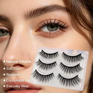 Soft and Lightweight False Eyelashes for European and American Makeup Styles Can Be Customized
