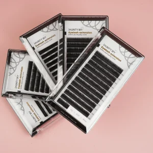 Soft-touch Individual Lash Extension Trays Easy to Fan Matte Black Russian Volume Eyelash Extensions