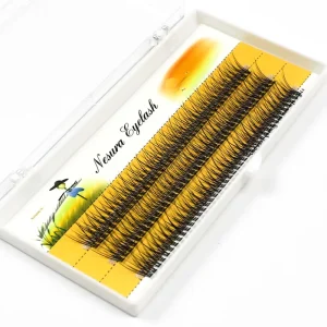 Softer Feel Hot Melt Individual Eyelashes Fish Tail Eyelash 8mm 10mm 12mm Tail Eyelash Cluster Lashes