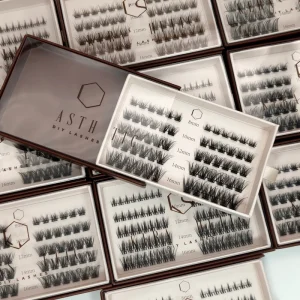 Spike Cluster Lashes Individual Mix C D Curl Fan Eyelashes Cluster Custom Logo Printed Eyelash Extensions Faux Cils