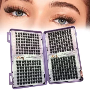 Spike Cluster Lashes with Bottom Individual Mix CD Curl Natural Eyelashes Faux Mink DIY Lash Clusters Kit Custom Logo