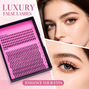 Spike Cluster Lashes with Bottom Individual Mix CD Curl Natural Eyelashes Faux Mink Lash Clusters Kit Custom logo