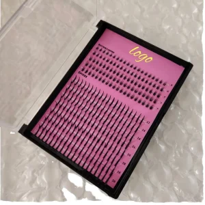 Spike Cluster Lashes with Bottom Individual Mix CD Curl Natural Eyelashes Faux Mink Lash Clusters Kit Custom logo