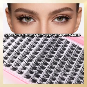 Spike Cluster Lashes with Bottom Individual Mix D Curl Natural Eyelashes Faux Mink DIY Lash Clusters Kit Custom logo