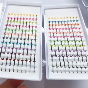 Spike Lash with Decoration 0.07mm Premade Wispy Volume Fan Individual Lash 3D Butterfly Heart Glitter Spike Eyelash Extension