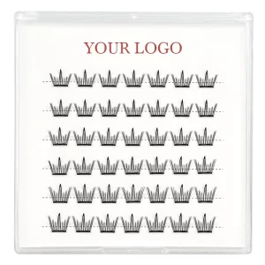 Spiky Anime-Style DIY Cluster Lashes Reusable Cruelty-Free 3D-Printed Super-Thin Band PBT Fiber No Glue
