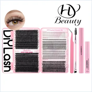 Spiky Cluster Eyelashes Book 30D Fairy Tip DIY Individual Segment Lashes Kit Private Label False Lash Extensions