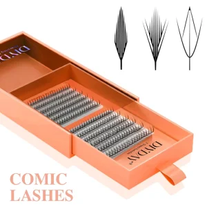 Spiky Manga Lash Clusters Natural Wispy Volume Lashes for Anime Makeup