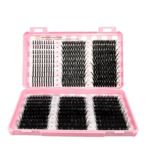 Spiky Manga Volume Lash Clusters Book Custom Spikes 30D 40D 50D 60D 80D Fluffy Wispy Cluster Lashes Private Label