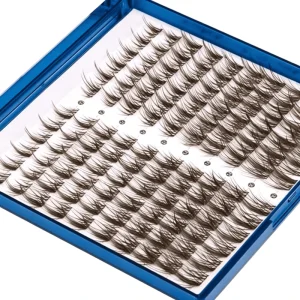 Spiky Wet Look Thick Dense Pre Cut Segmented Synthetic Hair Lash Groups Long Lasting Waterproof Cruelty Free Glow Dark Eyelashes