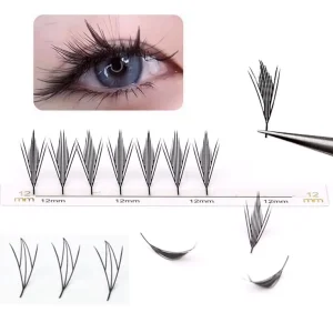 Spire Lash Extensions Custom 0.07mm Premade Synthetic Eyelash Extensions Handmade Anime Tower Lashes LD Curl Matte Cruelty Free
