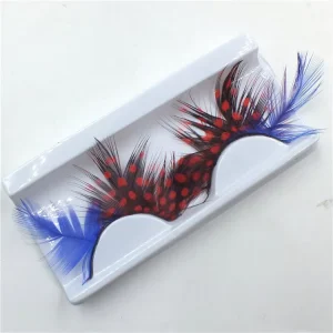 Spotted Feather Eyelashes Dramatic Eye Makeup Carnival Party Favors Masquerade Costume Supplies Stage Performance Gift