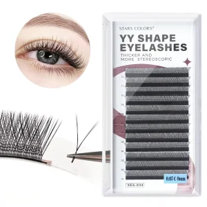 Starcolor YY Eyelash Extensions Volume Mixed Length Easy Fan Lashes Y Shape Eye Lashes Extensions 0.07 C D Curl