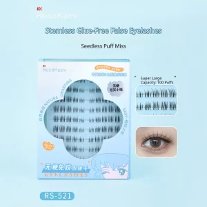 Strandless Glue free Premade False Eyelashes Fan Eyelashes Volume Segmented Design 10 Rows 100 Lashes Large Capacity