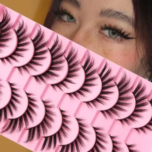 Strip Lashes Cat Eye Lashes Beauty Faux Mink Eyelashes Strip Lashes Beauty Supplies Fake Eyelashes