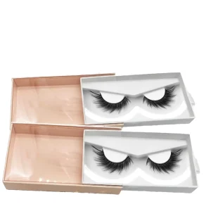 Strip Lashes Fluffy Wispy Faux Mink False Lashes Custom Lash Packaging Boxes Reusable Natural Strip Lashes