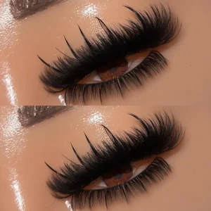 Strip Lashes Look Like Eyelash Extensions Top and Bottom Lashes Spike Eyelashes Vendor