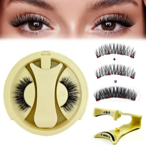 Strip Lashes No Glue Needed Magnetic Eyelashes With Applicator Synthetic Fiber Light Weight Natural Magnetic Lashes Supplies