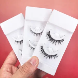 Strip Lashes That Look Like Eyelash Extensions Self Adhesive Press on Lashes Set Korea PBT Fiber 8 15mm Easy to Use