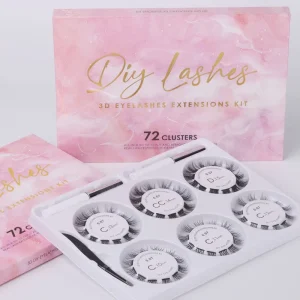 Strong Colored Pre Cut Segment Lashes Diy Eyelash Glue 10 Day Faux Mink Eyelash Extensions at Home