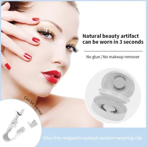 Stunning Eye Look 3D Reusable Magnetic Eyelashes Full Strip Lashes with Dramatic Volume Soft and