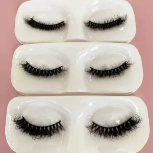 Style Lashes 3d Mink D Curl Russian Strip Eyelashes Vendor D Curl Strip Eyelashes 16mm Eyelash Custom Logo