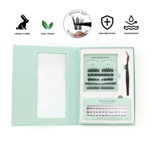Self Stick PreGlued Self Adhesive Eyelash Clusters Kit Reusable Waterproof Press on Cluster Lashes Custom Logo
