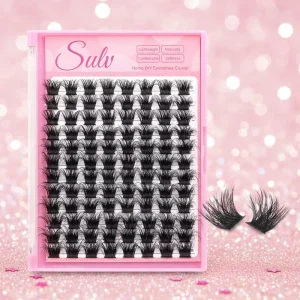 Sulv Fluffy Wispy Cluster Lash Custom Logo DIY Eyelash Cluster Tray Individual Extensions DIY Cluster Lashes