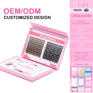 Sulv睫毛簇套件定制标志DIY睫毛簇私人标签睫毛簇扩展