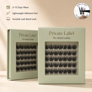 Summer Reusable Natural Individual False Eyelashes Kit Press on Lashes Clusters Full Strip No Glue Eyelashes