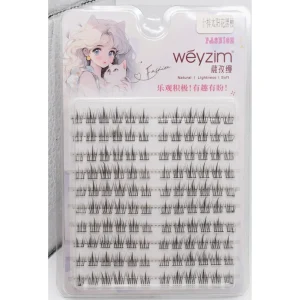 Sunflower 10 Rows Black Cotton Band Faux Mink Handmade Glossy 0.07MM Thickness Eyelashes Transparent Box Packaging
