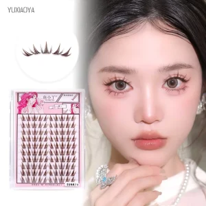 Sunflower Upper Lashes Pure Desire Lazy Trilogy Segmented Dark Brown Butterfly Girl Natural Real Eyelashes