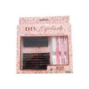 Super D Curl Reusable Synthetic Hair Individual Cluster Lashes Kit Bottom Lashes Spikes Private Label Lash Clusters