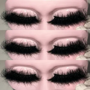 Super Fluffy 25mm Real Mink Fur Lashes Natural 100 Handmade D Curl Full Strip Eyelashes Bulk