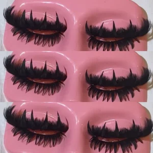 Super Hot Spike Lash Strips Private Label Fluffy Mink Hair Lashes Vendor 25mm Full Strip Eyelashes