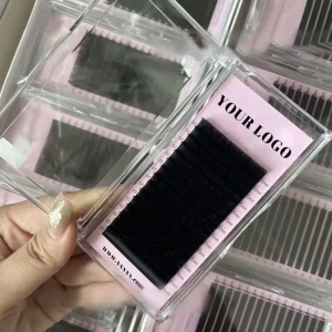 Super Matte High Dense Private Label Korean PBT Fiber Lash Trays Individual Eyelash Extension Velvet Mink Eyelash Extensions