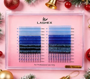 Super Mink 0.05 Color Lash for Valentine’s Day Color Eyelash Glitter Lash Kits Custom Eyelash Tray Glitter Mixed Colors