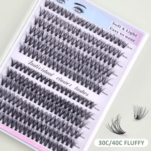 Super Pretty Lashes Cluster Lash Cluster Kit Custom Logo Natural Soft Lashes Clusters Supplier
