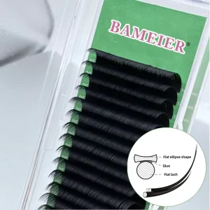Super Soft Cashmere Flat Lashes Split Tip Matte Eyelash Extensions Cruelty Free Flat Shape Lashes for Natural Look
