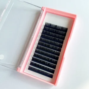 Super Soft Classic Color Lash Extension Vegan Matte Black Lashes With Dark Matte Cashmere and Soft Volume Eyelash Tray